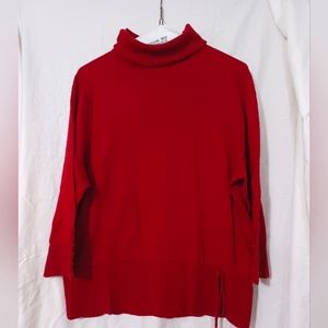 Red wool turtle neck sweater